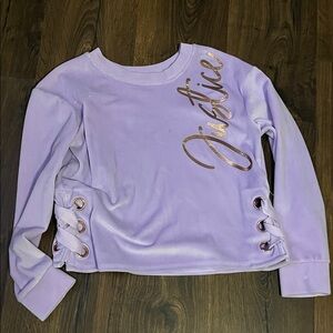 Justice Purple Kids Top. Girls size 12